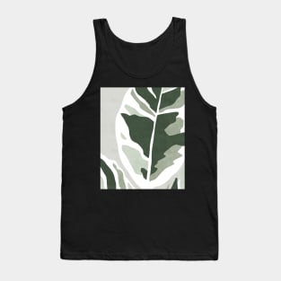 Abstract Rubber Plant Tank Top